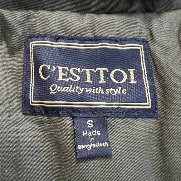 C'ESTTOI Utility Vest w/Faux Fur Lining Zipper and Snap Closure Size Small - Picture 4 of 7